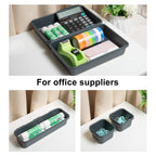 Bycy 18 Pcs Drawer Organizers Trays Set For Office Bathroom Dresser Interlocking Dividers Storage Bins Pack (18 Pieces Set)