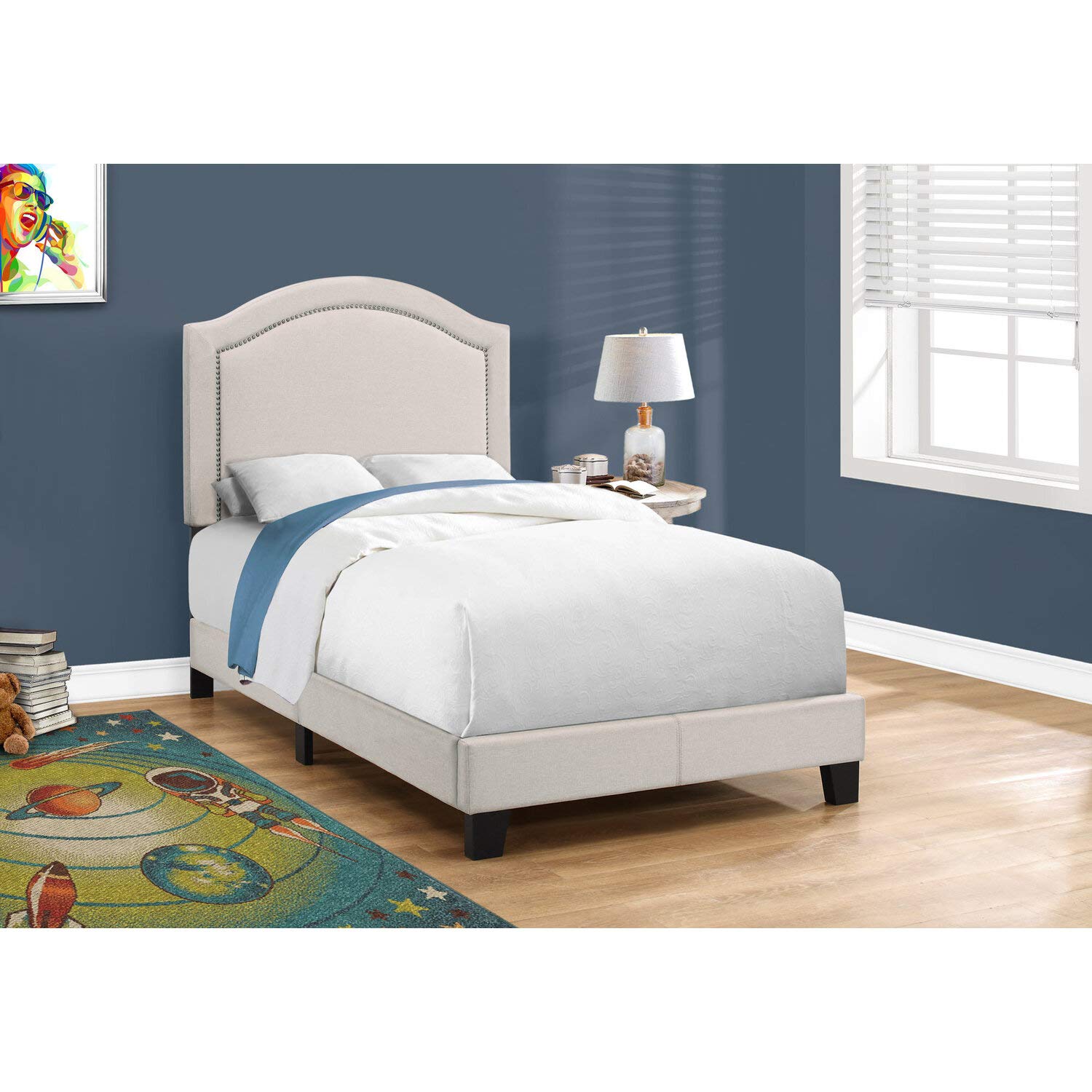 Monarch Specialties Bed Frames, Twin, Beige