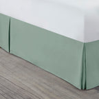 Nestl Sage Green Bed Skirt Cal King Size - Cal King Bed Skirt 14 Inch Drop - Brushed Microfiber Bed Skirts - Hotel Quality Pleated Bed Skirt - Shrinkage & Fade Resistant