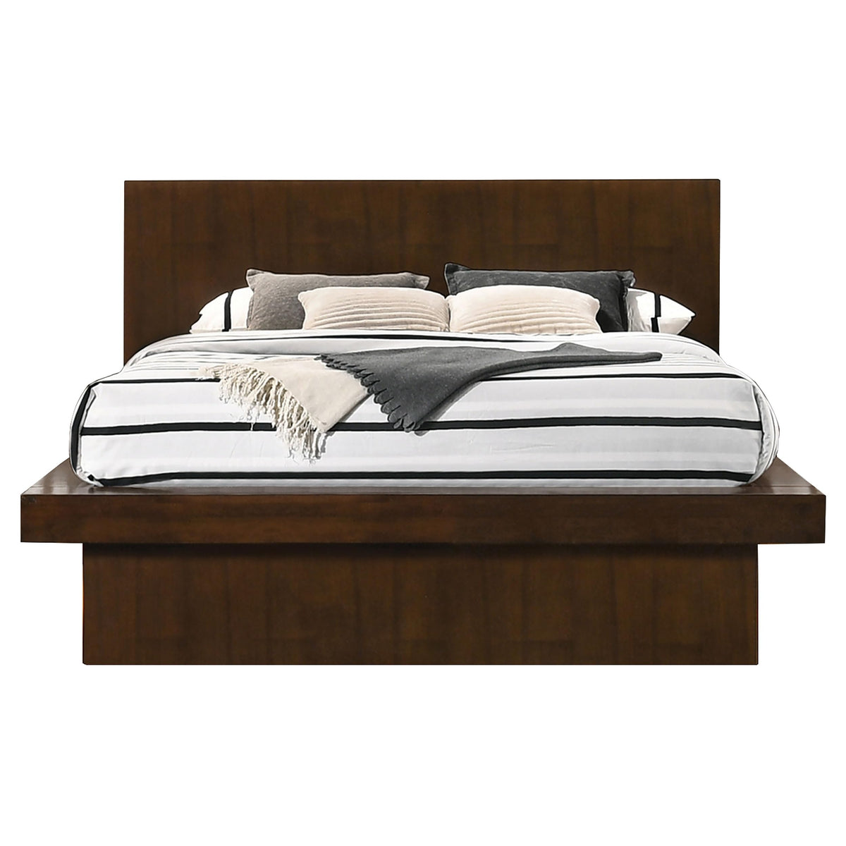 Coaster Home Furnishings Jessica Contemporary Wood Queen Size LED Platform Bed 43-inch Headboard Cappuccino 200711Q