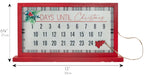 Hannas Handiworks Christmas Countdown Advent Calendar- Magnetic Wooden Tabletop Holiday Decor- Move The Attached Christmas Tree