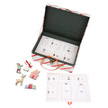 Meri Meri Festive Village Wooden Advent Calendar (Pack of 1), Ages 8+, 9' x 6' x 4' Mini Suitcase Christmas Advent Calendar, 