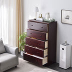Woodpeckers Furniture And Mattress Solid Pine Chest Dresser 5 Drawers (Mahogany)