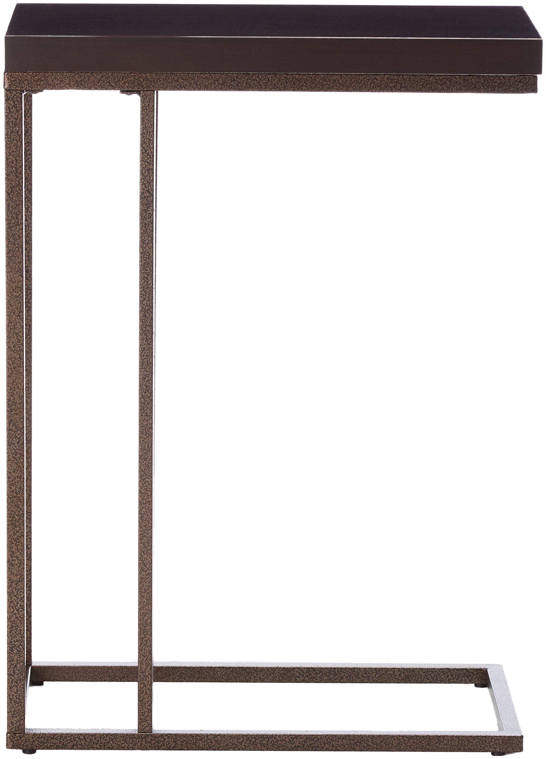 Monarch Specialties , Accent Table, Bronze Metal, Cappuccino