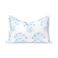 Hofdeco Premium Coastal Patio Indoor Outdoor Lumbar Pillow Cover Only, 12'X20' Water Repellent For Backyard, Couch, Baby Blue