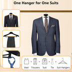 Dedu Plastic Extra Wide Shoulder Suit Hangers For Men 30 Pack Width 17.7'', Black Sweater Hangers No Shoulder Bump Non Slip For