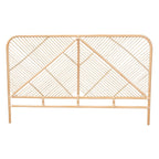 Baxton Studio Walid Modern Bohemian Natural Brown Rattan Queen Size Standalone Headboard
