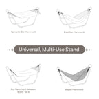 Sunnydaze Universal Double Hammock Stand Only - 550-Pound Capacity - Heavy-Duty Hammock Stand For Outside - Fits 9 To 14 Foot Hammocks - Black