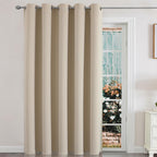Joydeco Sliding Door Curtains, Light Beige Curtains 70 X 108 Inches, Extra Wide Curtains For Patio Sliding Door Living Room, Roo