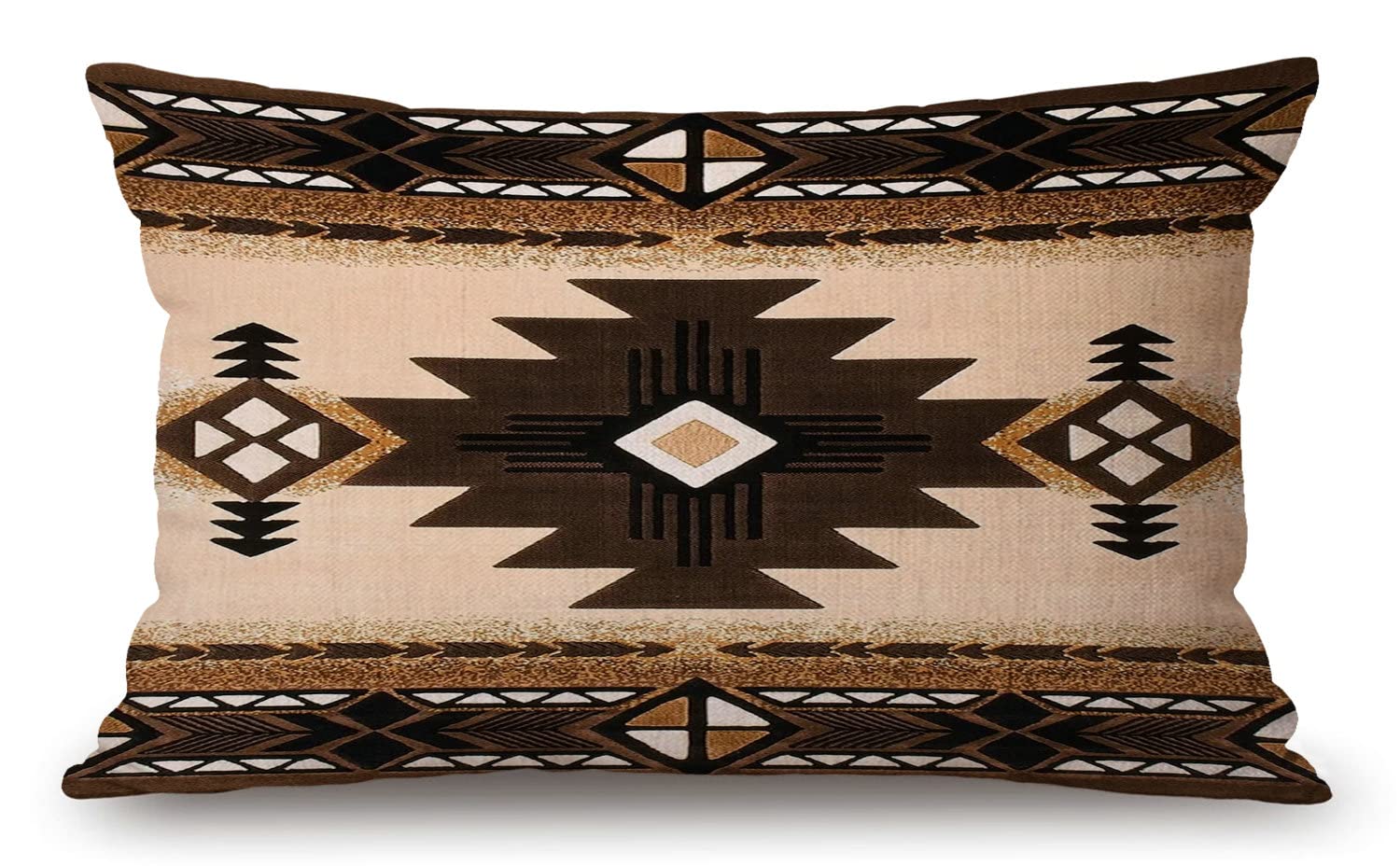 American Southwest Aztec Pillow Covers 12' X 20' Lumbar Pillow Covers Home Decorative Cotton Linen Cushion Case For Sofa Couch