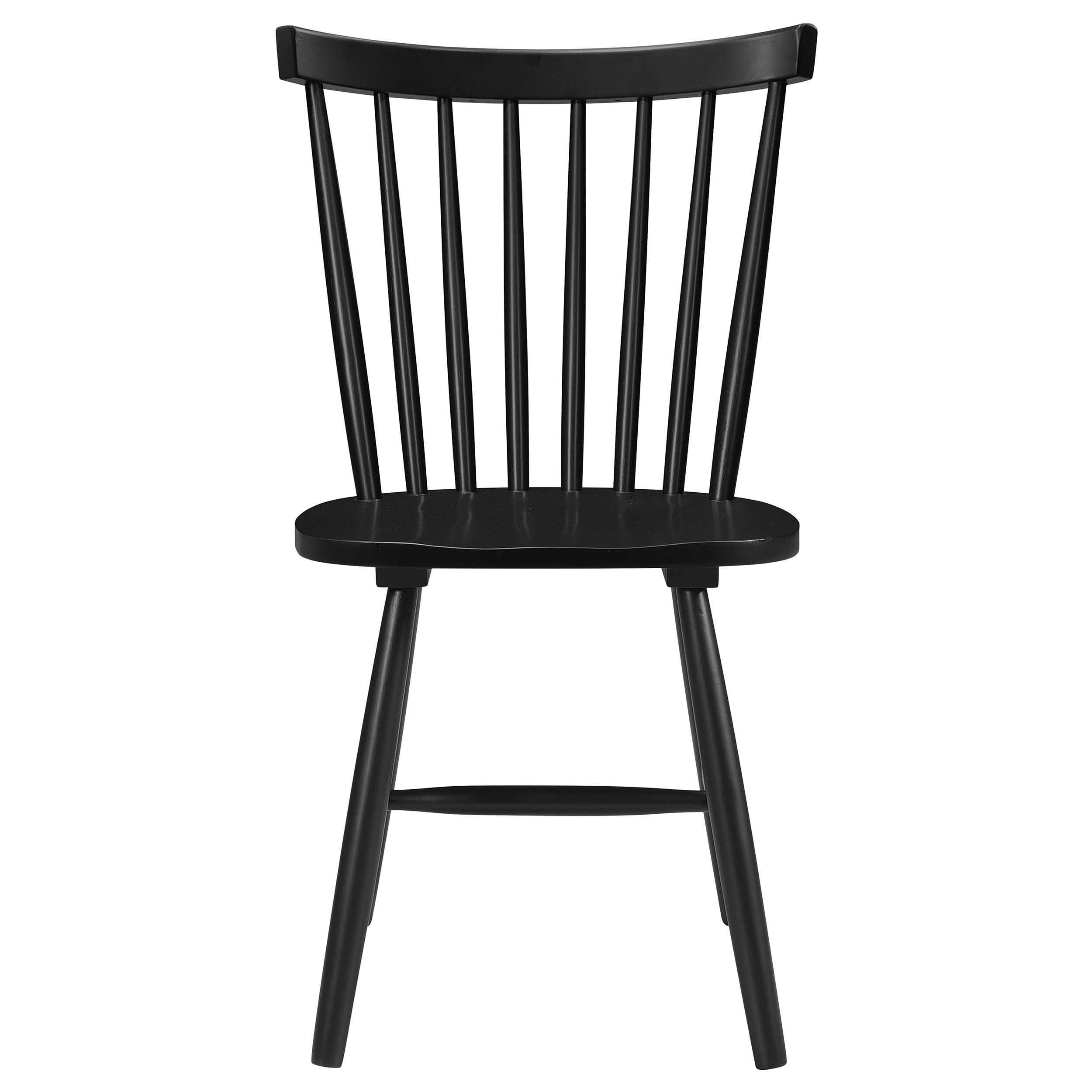 Coaster Home Furnishings Hollyoak Windsor Spindle Back Dining Side Chairs Black (Set of 2)