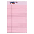 Tops Prism Writing Pads, 5' X 8', Jr. Legal Rule, Narrow 1/4' Spacing, Pink, Perforated, 50 Sheets, 12 Pack (63050)