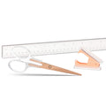 Staple & Stick | Stationery & Desk Accessories | Scissors, Staple Remover & Ruler Set | Rose Gold & Clear Acrylic Lucite | Offic