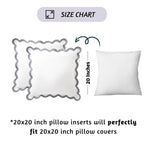 Folkulture Throw Pillow Covers 20X20, Scallop Pillow Cover Set Of 2 Decorative Throw Pillows For Couch, Cute Outdoor Pillows Or