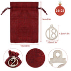 24 Days Advent Calendar Christmas Drawstring Gift Bag Pouches Party Wedding Favor Candy Chocolates Gift Bags