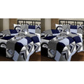 WONDERLOOK 100% Reversible Single Bed AC Blanket/Dohar/Combo Set of 2 Pc (Blue Check)