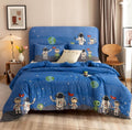 Goldzen All Season Double Bed Kids Ac Comforter | Duvet | Blanket | Quilt. Size (90 X 100 Inches).Blue (Astronaut)