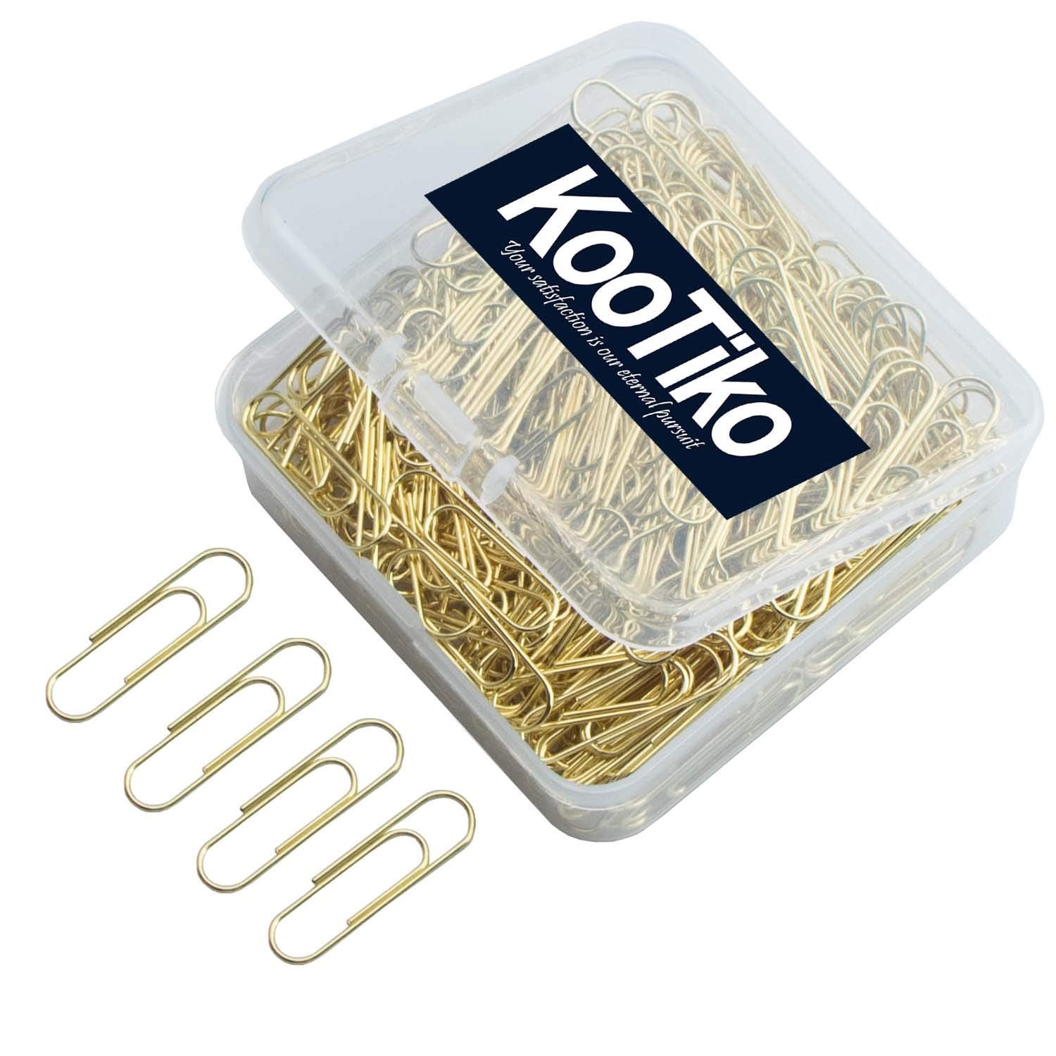 Gold Cute Paper Clips Small, 300 Pcs Smooth Stainless Steel Paperclips Small For Office, School, Home Supplies Wedding Women Gir