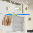 Mustorn Non-Sagging Retractable Clothesline Indoor & Outdoor Clothes Line Heavy Duty Clothes Drying Line Retracting Laundry Line