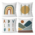 Keuspi Kids Decorative Pillow Covers, Adventure Camper Kids Room Rainbow Sun Mountain Throw Pillow Cover, Kids Pillows Decorativ