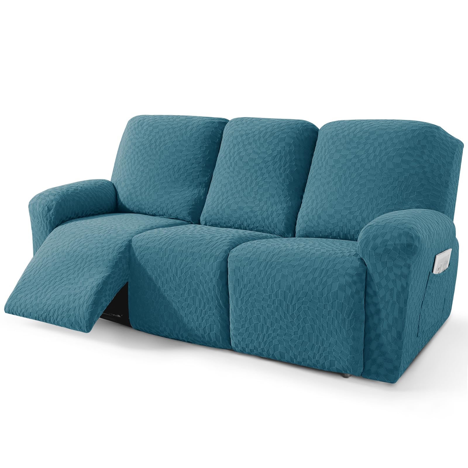 ZNSAYOTX Sofa Recliner Covers Newest 5-Piece, Fashion Recliner Couch Slipcovers with Pockets Both Side, 2024 Soft Durable Jacqua