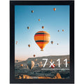 JCJMY 7x11 Picture Frame Black for Wall Hanging or Tabletop- Wall Mounting Horizontally or Vertically, 7 x 11 Wall Gallery Poste