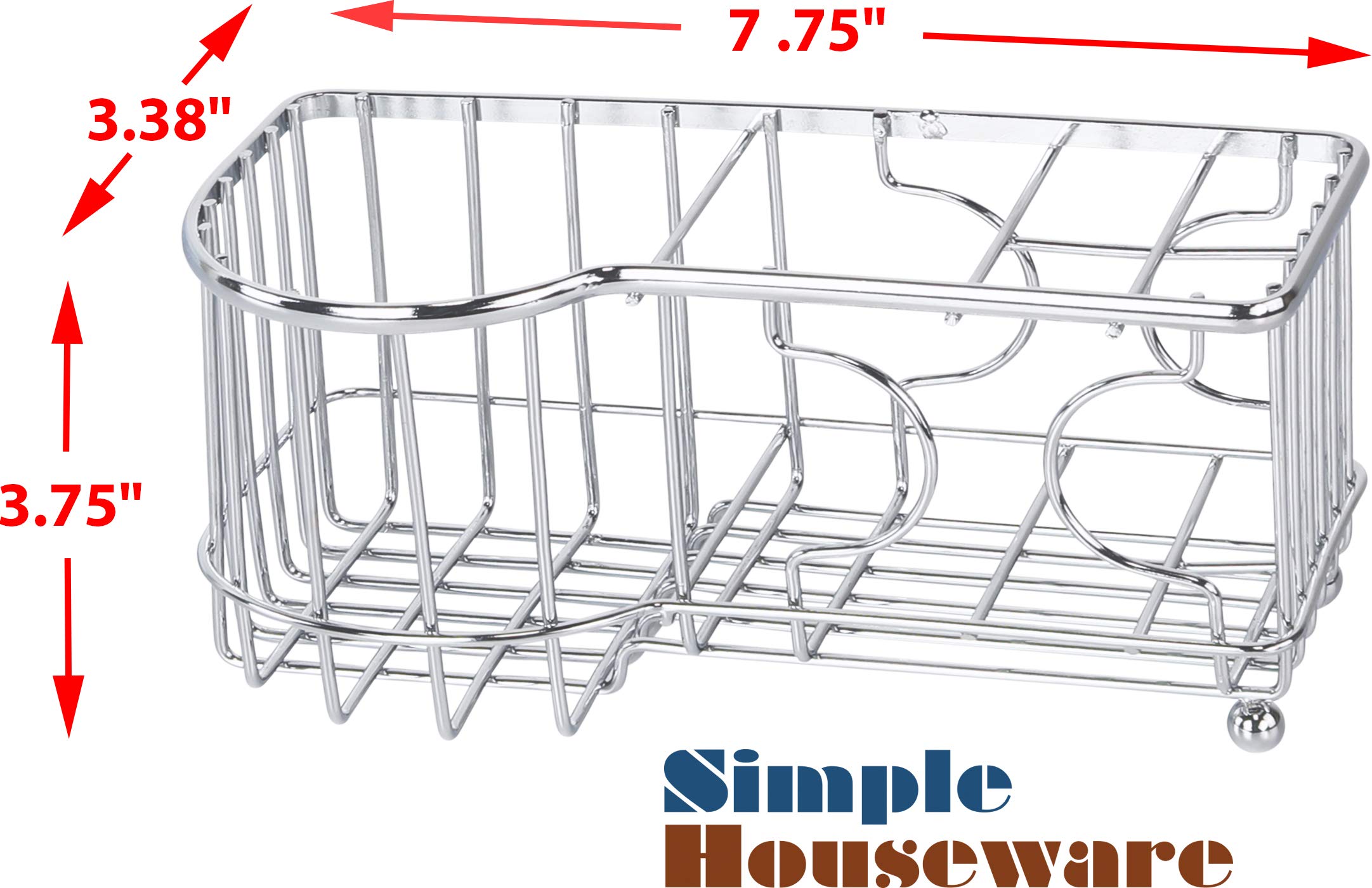 Simple Houseware Multi-Functional 6 Slots Toothbrush Holder, Chrome