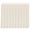 Stonebriar Tall 10 White Unscented Dripless 30 Count Taper Candles, 7 Hour Burn Time