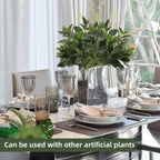 Lueyao Artificial Greenery Stems Plants Faux Leaf Green Fake Green Branches Bushes Shrubs For Vase Bouquets Home Office Decor 2