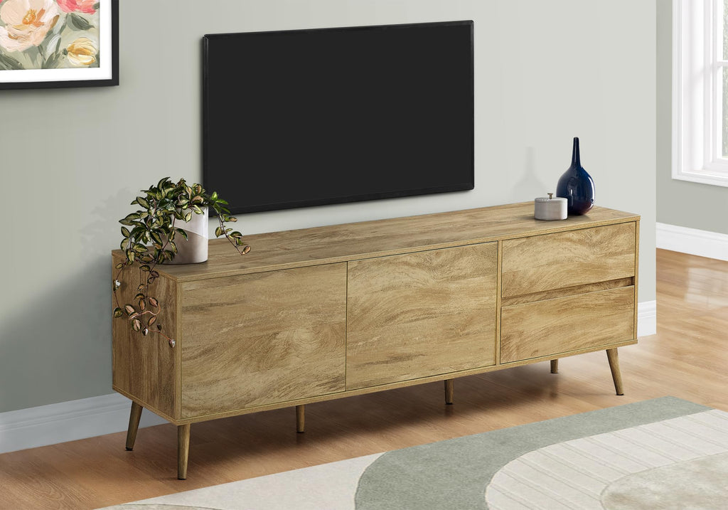 Monarch Specialties I 2722 Tv Stand, 72 Inch, Console, Media Entertainment Center, Storage Drawers