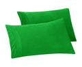 Elegant Comfort Solid Pillowcases 1500 Premium Hotel Quality Microfiber - Smooth Weave, Wrinkle And Fade Resistant, Easy Slip-On, 2-Piece Set, King Pillowcase, Emerald Green