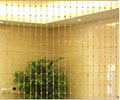 Pindia 7FT Strings Bead Curtain Golden Fancy Sparkling Door Window String Beads Thread Sheer Shear Rod Room HangingGolden7 x 4