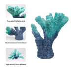 Afadorable Resin Coastal Coral Home Decor, Faux Blue Coral Reef Nautical Beach Decorations, Beach Theme Living Room Bedroom Cabi