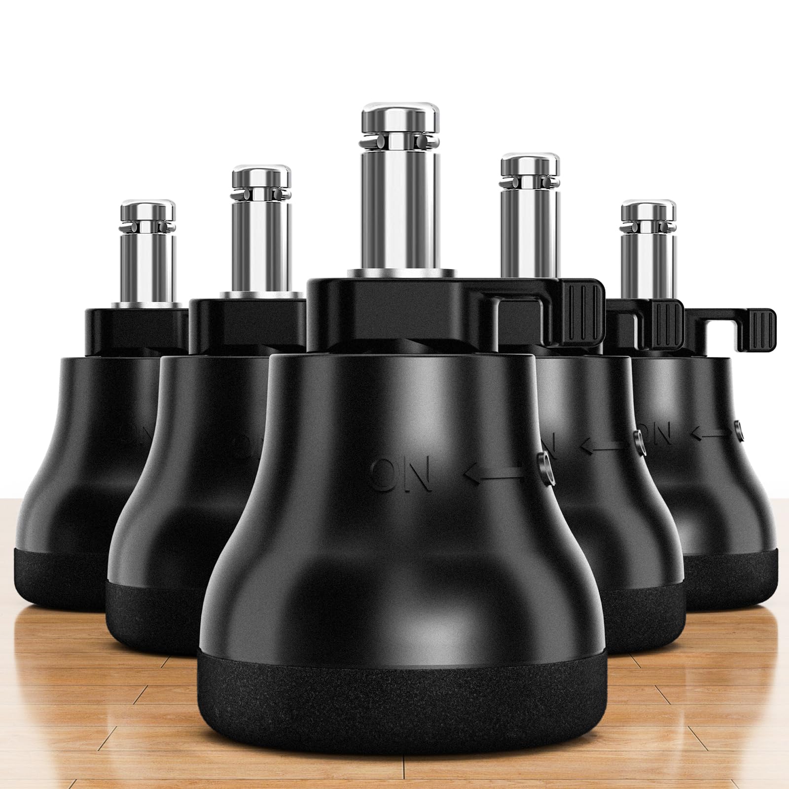Rchyfeed Bell Glides Replacement Office Chair Wheels- Chair Desk Swivel Caster Wheels To Fixed Stationary Castors For Hardwood F