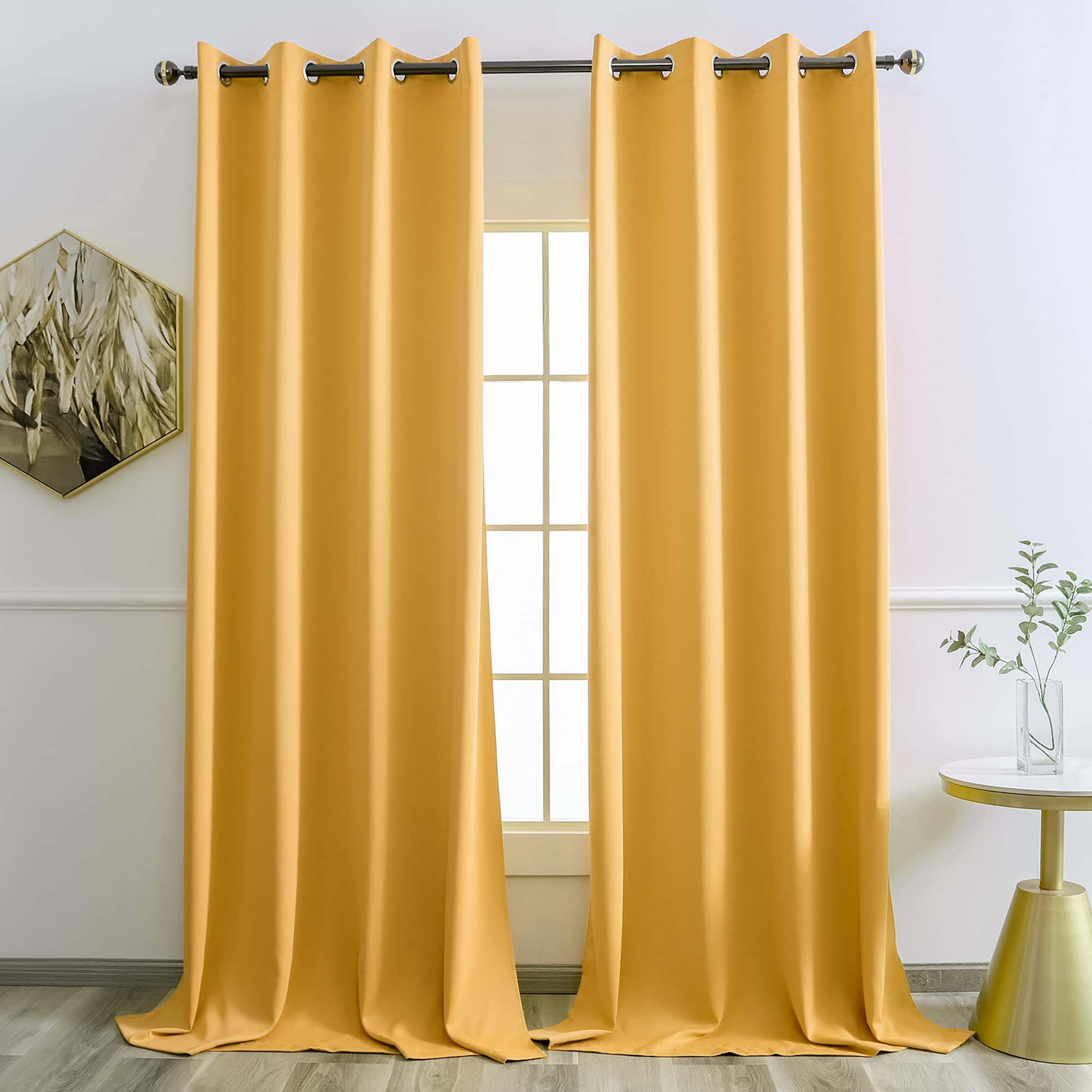 Ygo 95 Inch Bedroom Curtains Panels Functional Blackout Curtains Panels For Bedroom Thermal Insulated Privacy Assured 52 X 95 In
