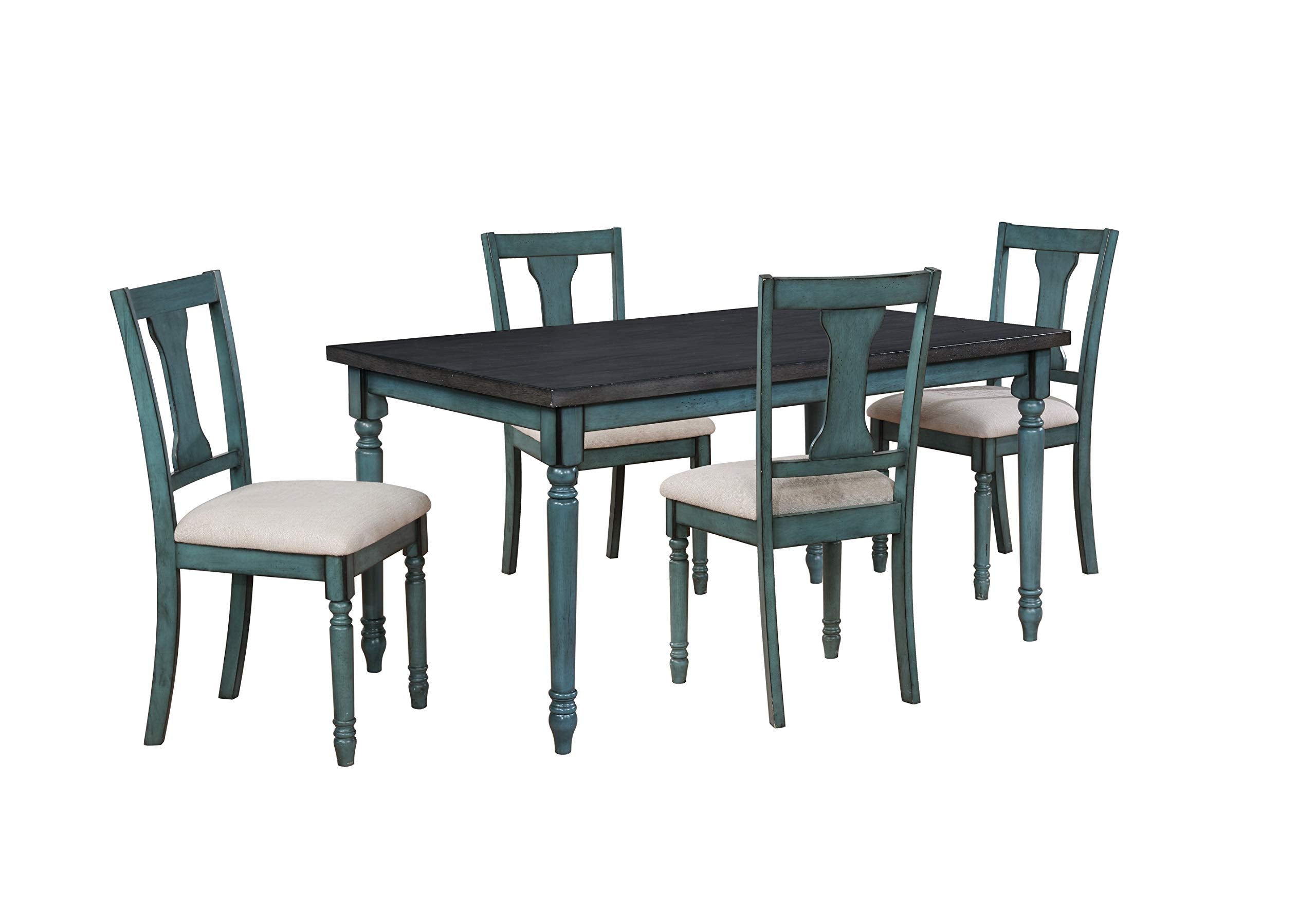 Powell Company Powell Willow 5pc Teal Dining Set