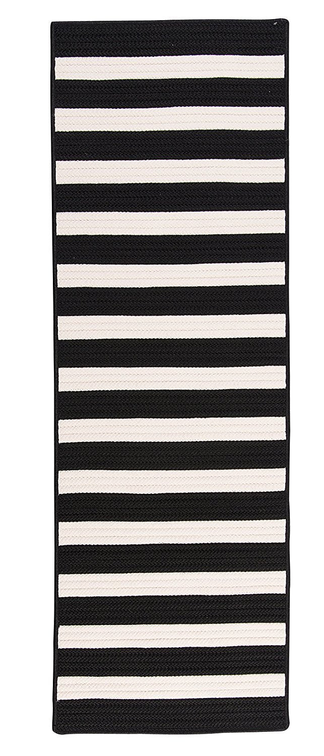 Colonial Mills Stripe It Tr89 Black White Black 2X6 - Area Rug