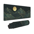 Golden Mountain Line Moon Landscape Gaming Mouse Pad Xl Extended Large Mousepad With Nonslip Rubber Base Stitched Edges Laptop C