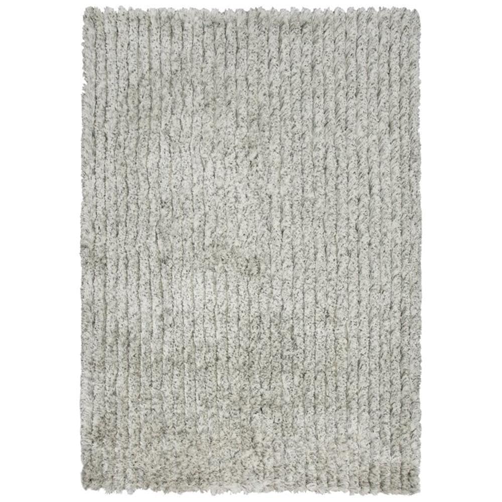 Alora Decor Eclipse 5'X7'6&quot; Striped Shag White/Gray/Rust/Blue Tufted Area Rug