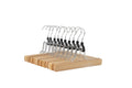 Amazon Basics Wooden Pants Hangers - Natural, 20-Pack