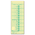 Tops Time Cards , Weekly, 1-Sided, Numbered Days, 3-1/2' X 9', Manila, Green Print, 500-Count (1252)