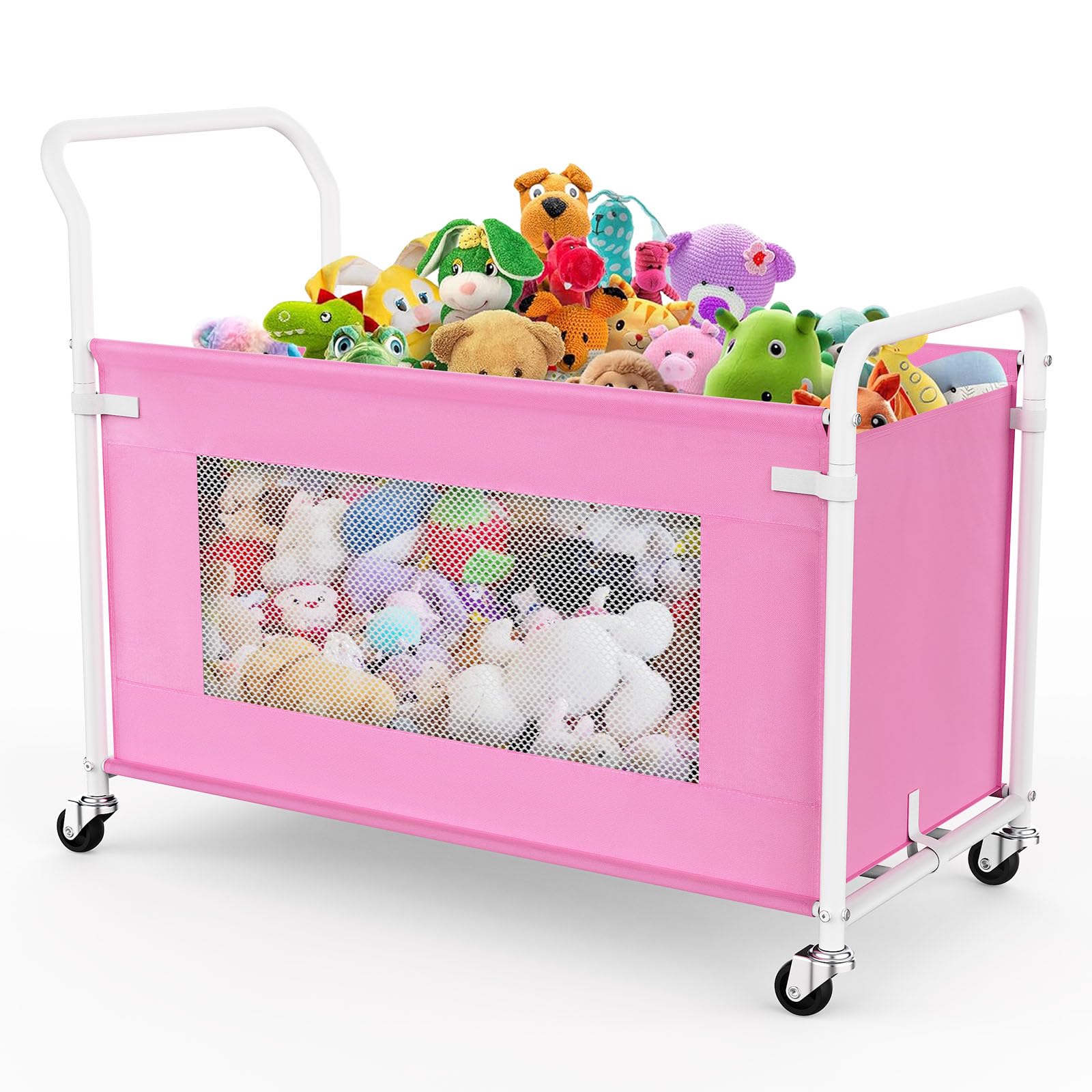 KEEGH Extra Large Toy Box for Kids with 360 Rotating Wheels, Heavy Duty Toy Chest for Boys and Girls, Toy Storage Organizer for 