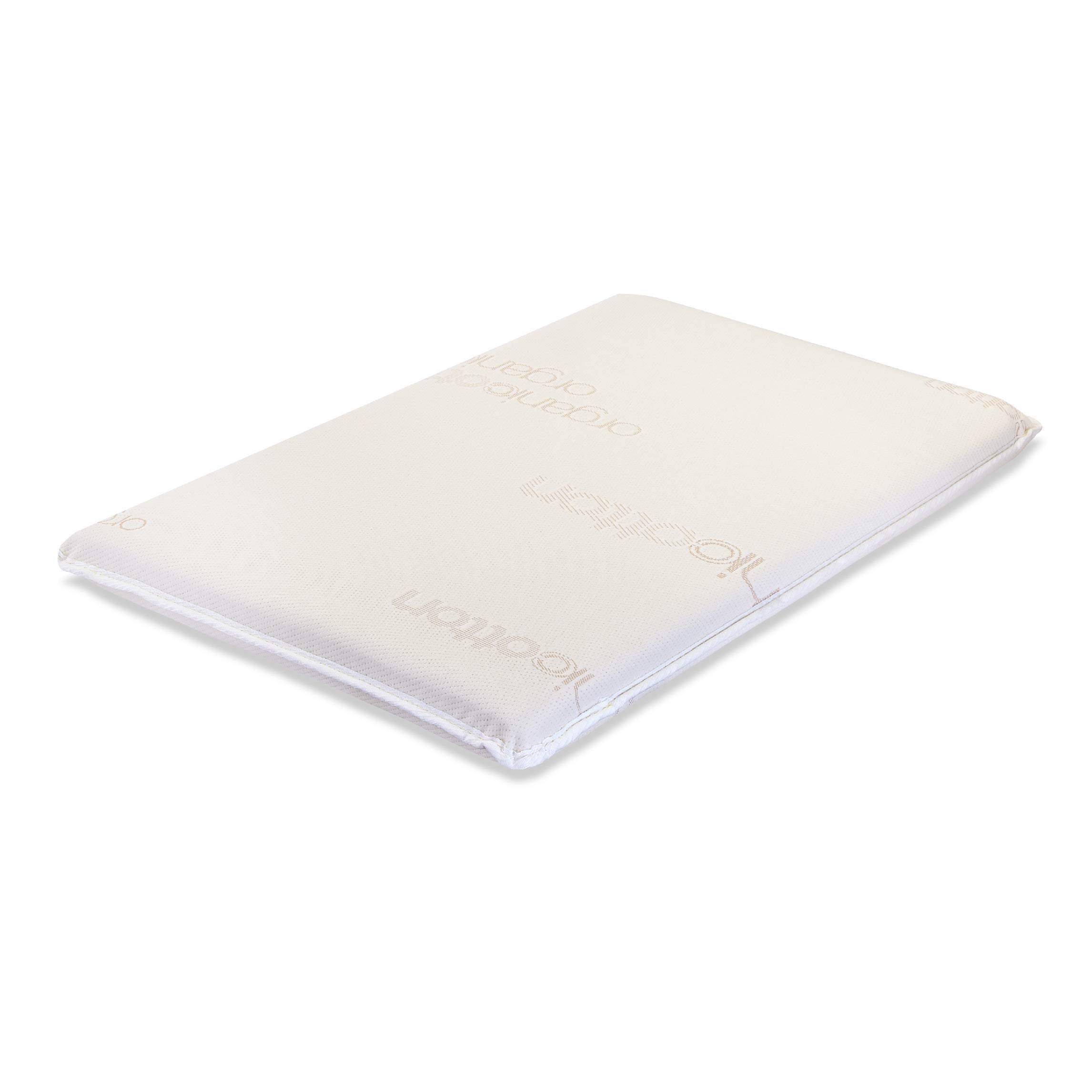 2 Mini/Portable Crib Mattress Pad with 100% Organic Cotton Top Layer on Waterproof Cover, For LA Baby Non-Full Size Cribs Only