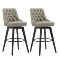 Watson & Whitely Bar Stools, 360 Swivel Upholstered Bar Stool with Back, 30 H Bar Height Barstools, Set of 2, Faux Leather in St