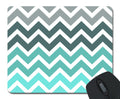 Gery Turquoise Chevron Mouse Pad Mousepad