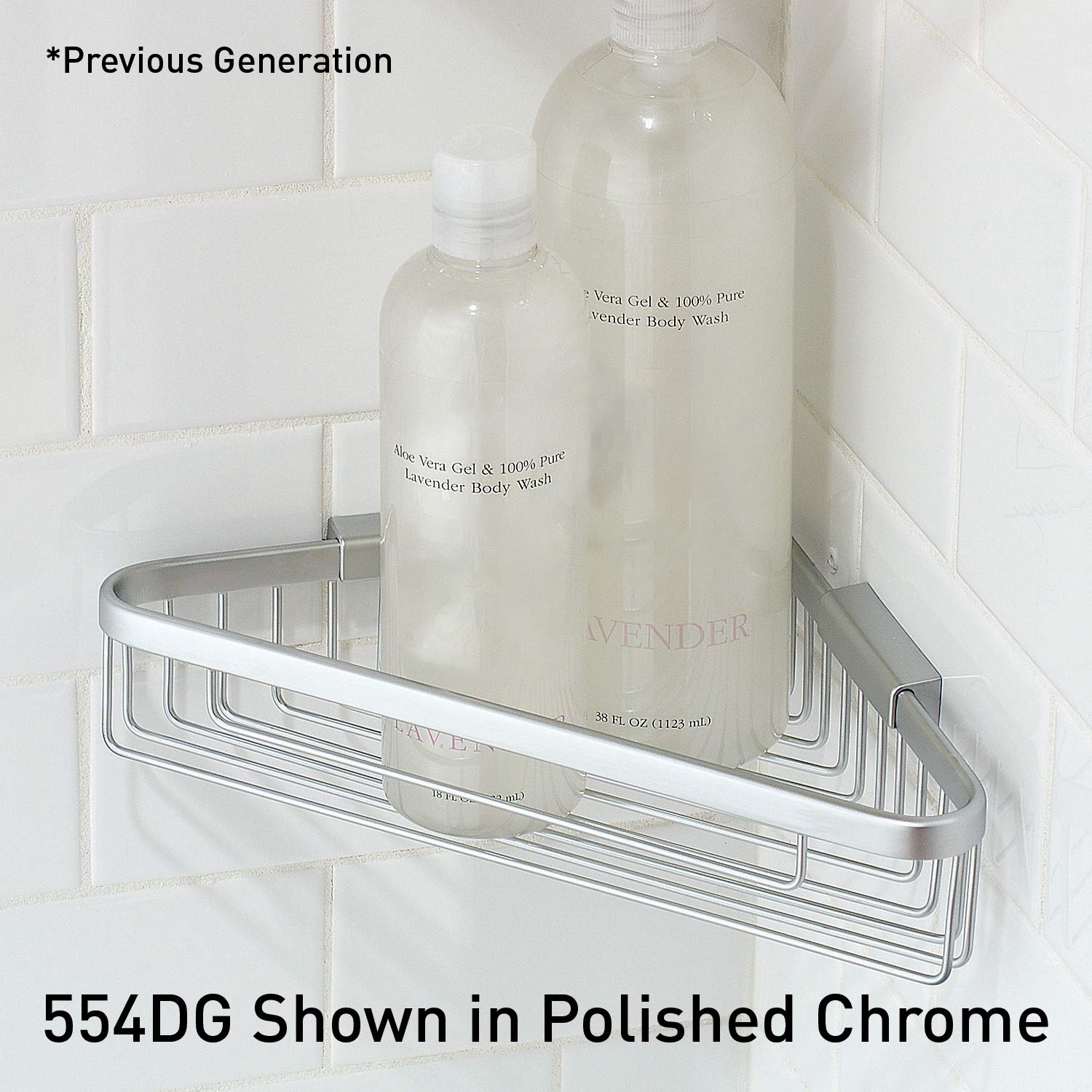 Ginger 9'' Corner Basket - Deep Hotelier, Satin Nickel