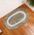 STATUS Contract Cotton Super Soft Absorbent Oval Shaped Door Mat/Bath Mat (15 x 23 Inch) (Cream)