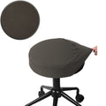 Buyue Bar Stool Covers, Luxury Fabric Dia.14-16' Round Crease-Resistant Stretchy Washable Jacquard Dustproof Stool Seat Slipcover, M-Brown-1 Count
