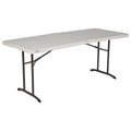 Lifetime Commercial FoldinHalf Table, 6Foot, Almond