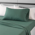 Amazon Basics 3 piece Lightweight Super Soft Easy Care Microfiber Bed Sheet Set with 14    Deep Pockets - Twin, Emerald Green-4 